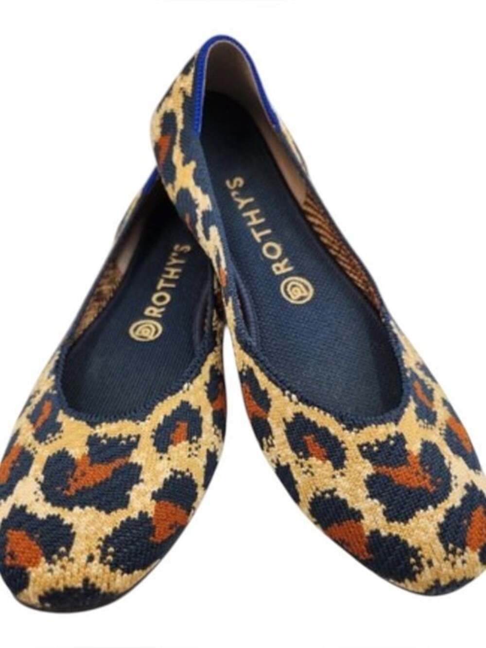 Rothy’s The Flat Knit Leopard Print Round Toe Ballet Flats Women’s Size 7.5